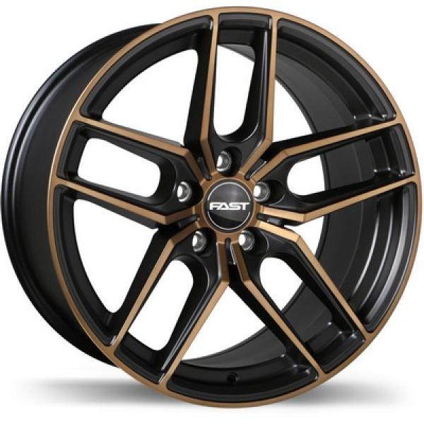 Aristo Satin Black with Machined Face and Bronze Clear 18x9.5 5x105 et40 cb72.6
