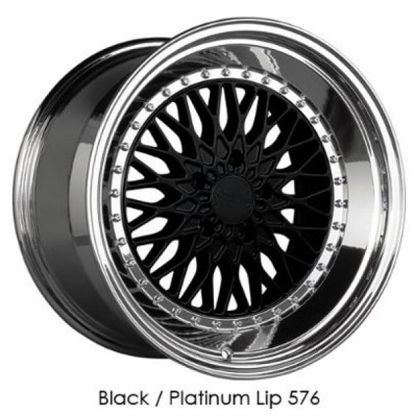 XXR 576 Black / Platinum Lip 18x9 5x100 et30 cb73.1