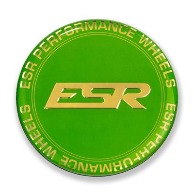 Esr Rivet Color ESR Wheels CS-CR-RF VERSION 2 CAP GREEN WITH GOLD ESR